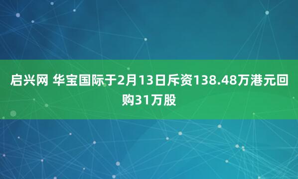 启兴网 华宝国际于2月13日斥资138.48万港元回购31万股