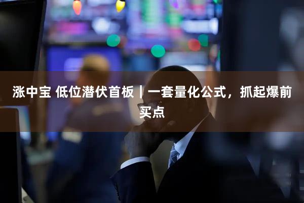 涨中宝 低位潜伏首板｜一套量化公式，抓起爆前买点